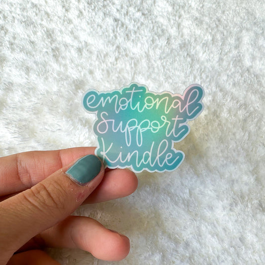 Emotional Support Kindle Sticker