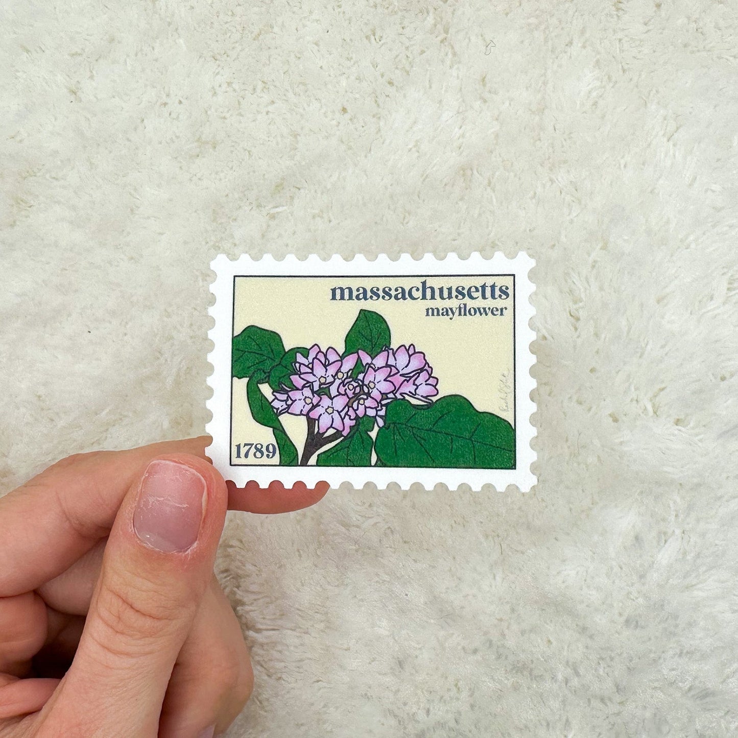 Massachusetts Stamp Sticker