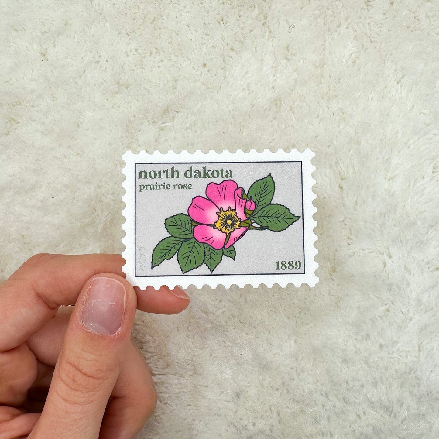 North Dakota Stamp Sticker