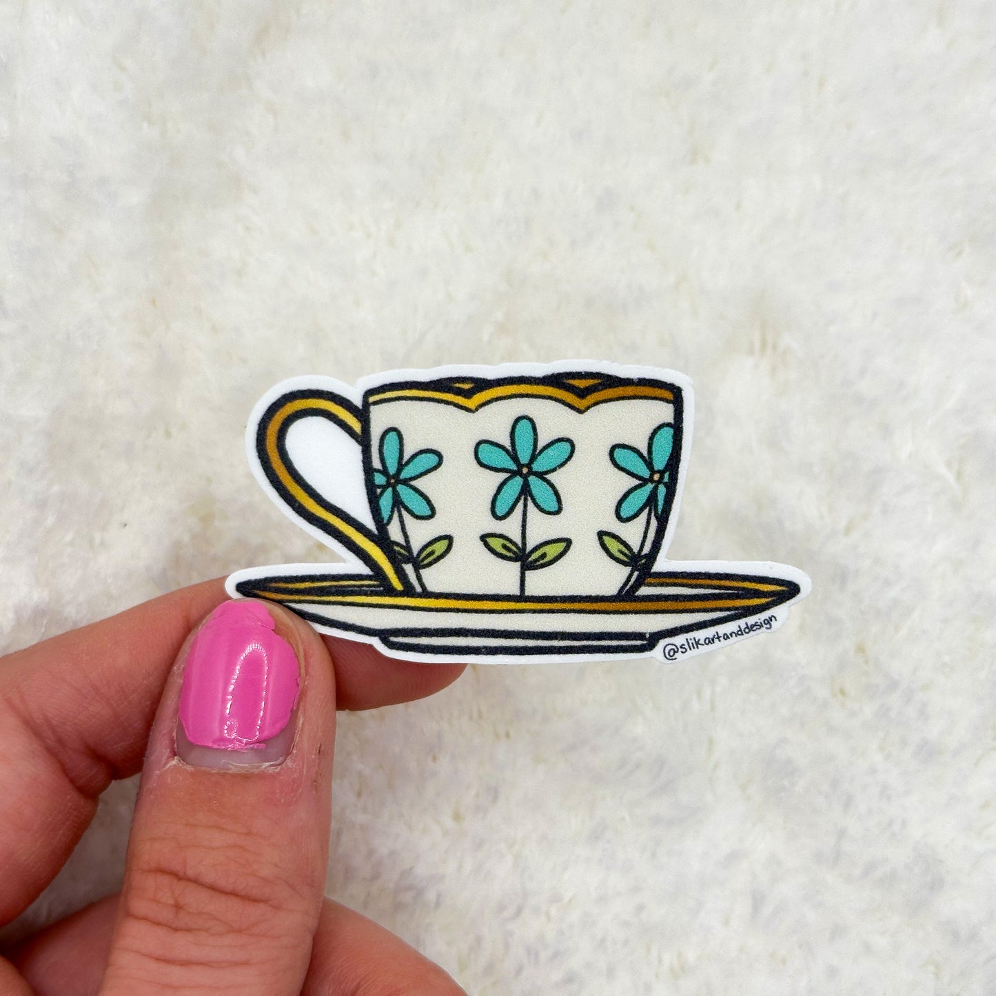 Floral Teacup Sticker