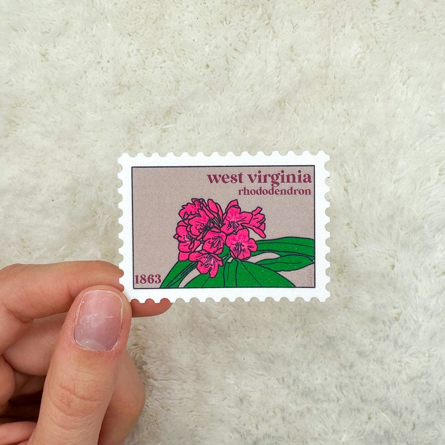 West Virginia Stamp Sticker