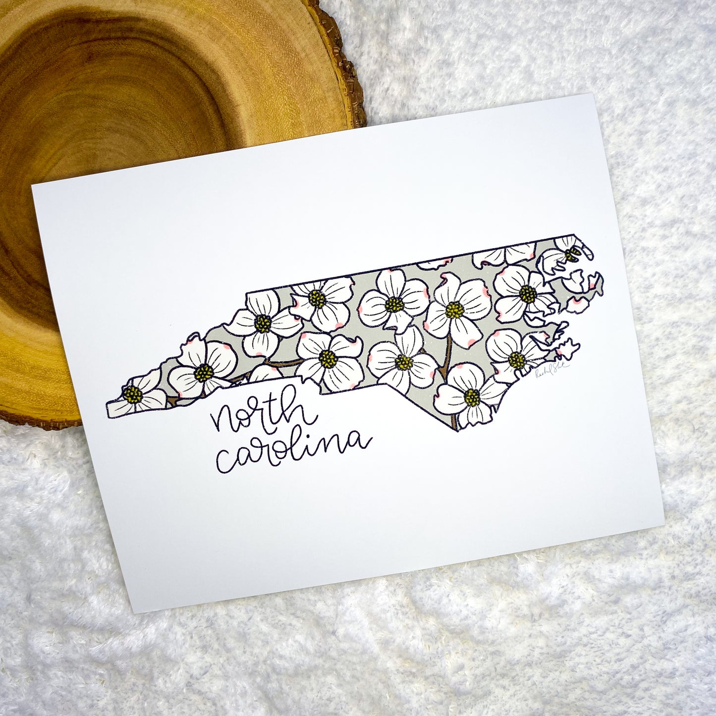 North Carolina Dogwood State Flower Print