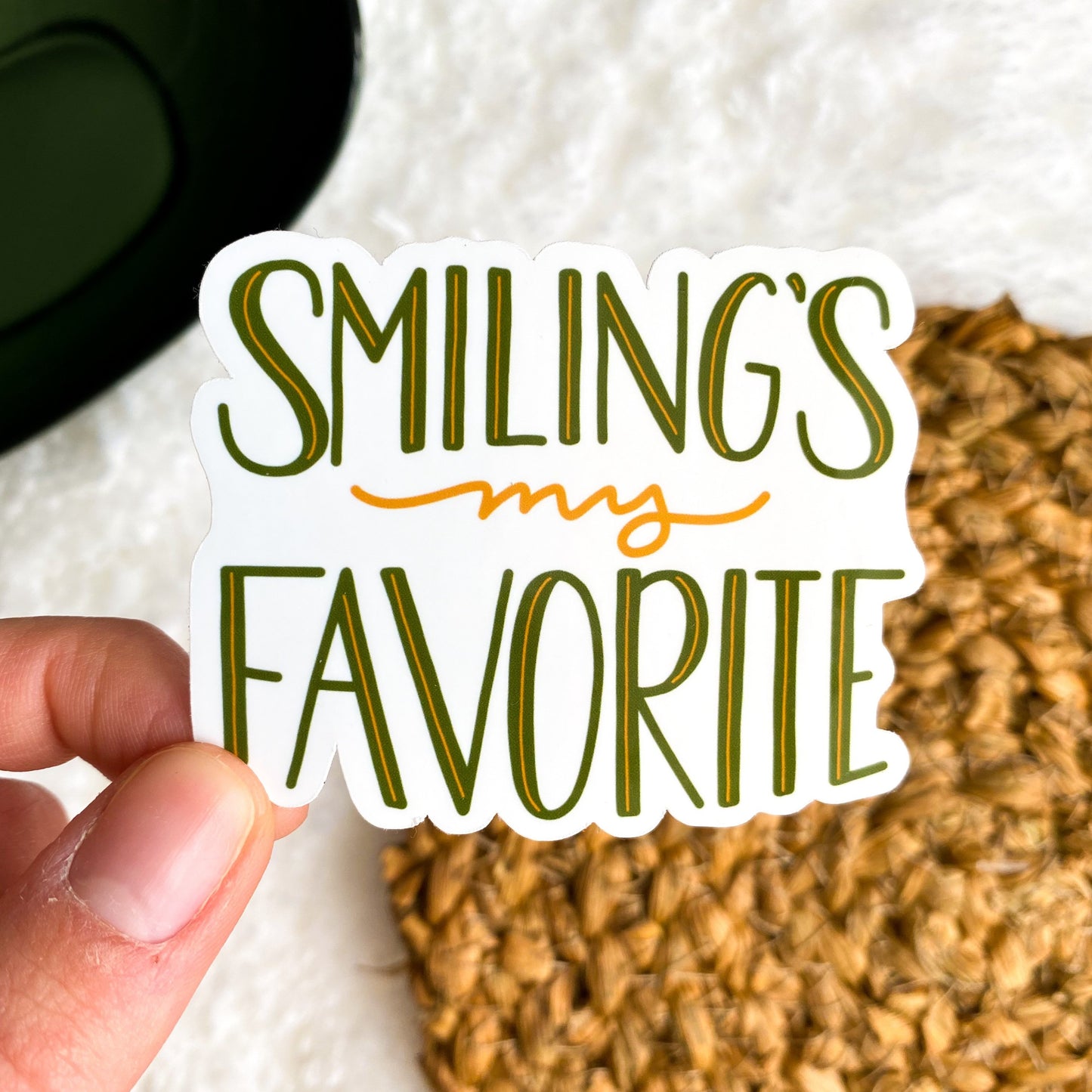 Smiling's My Favorite Sticker