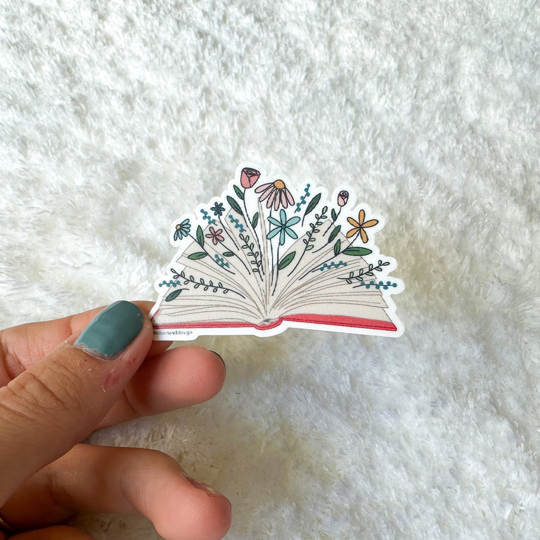 Blooming Book Sticker