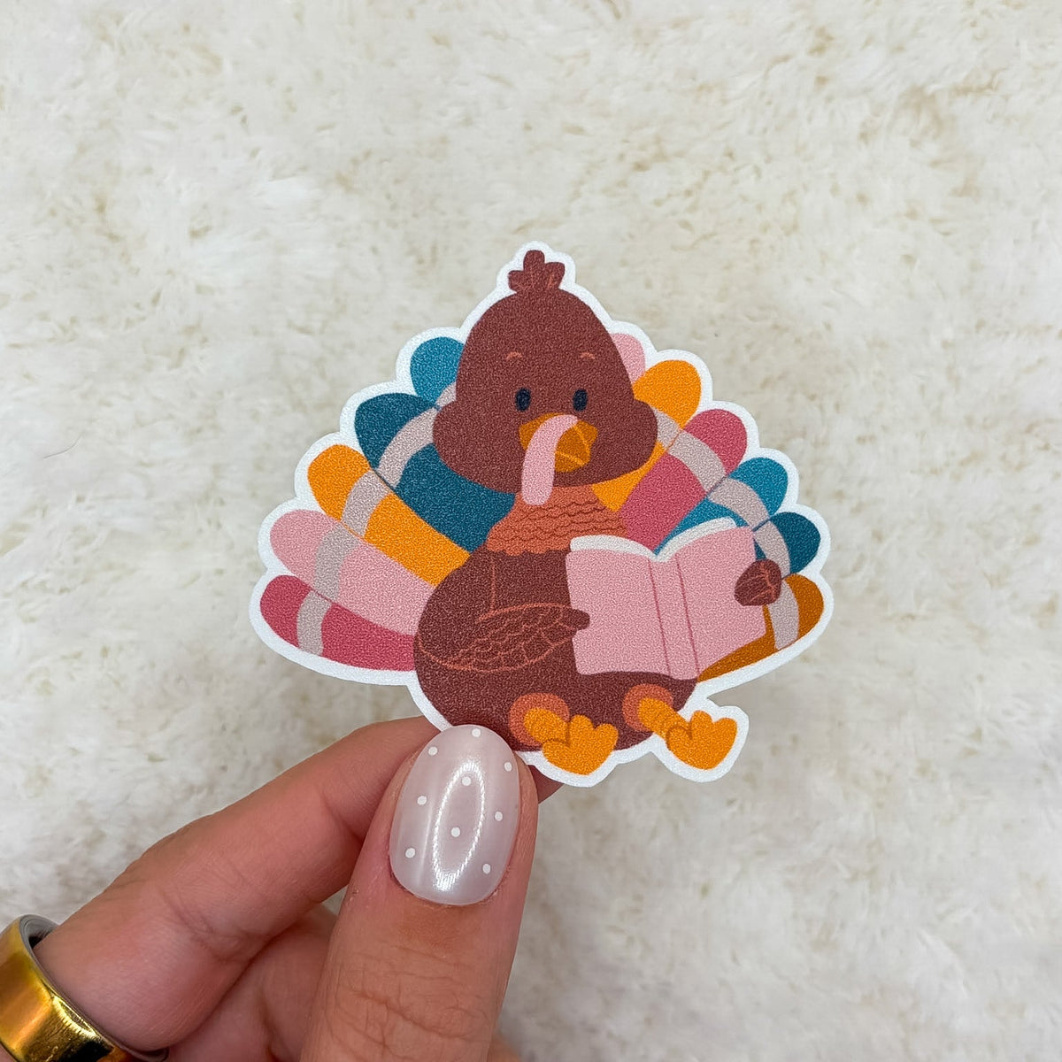 Reading Turkey Sticker