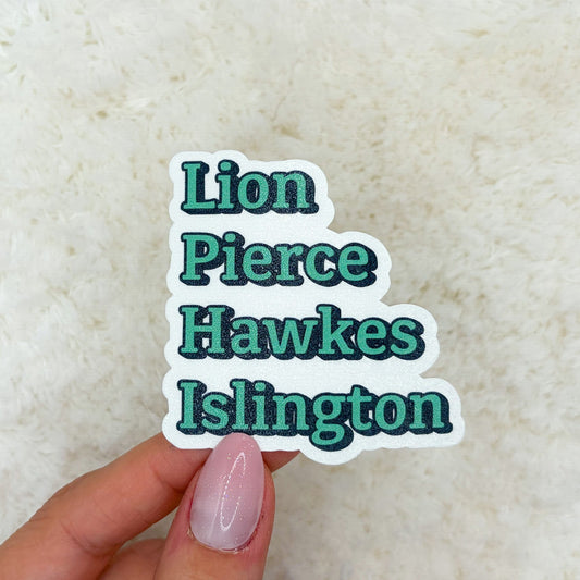 Lion Pierce Hawkes Islington Sticker