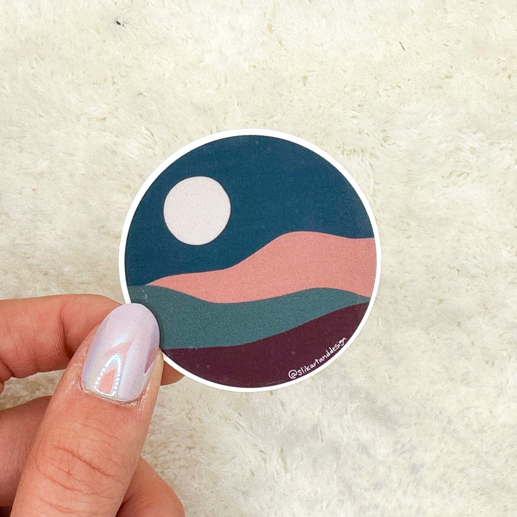 Moon Landscape Sticker