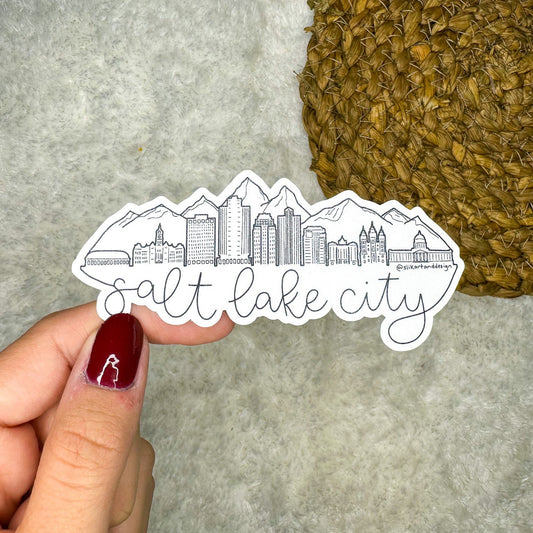 Salt Lake City Cityscape Sticker