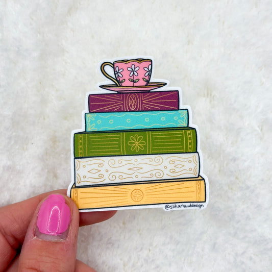 Tea and Books Sticker