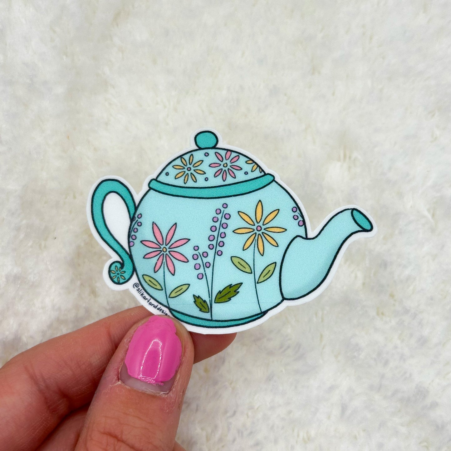 Floral Teapot Sticker