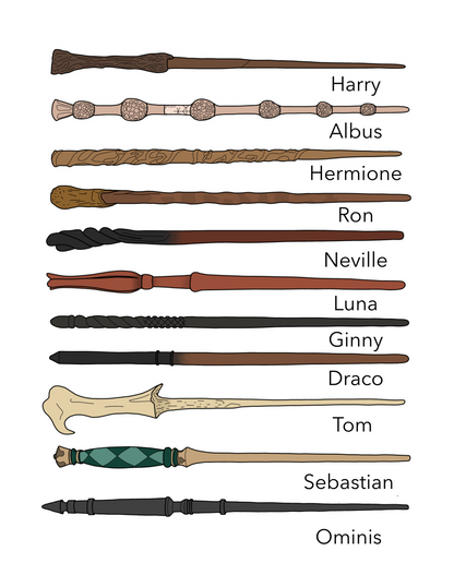 Ginny Wizarding Wand Sticker