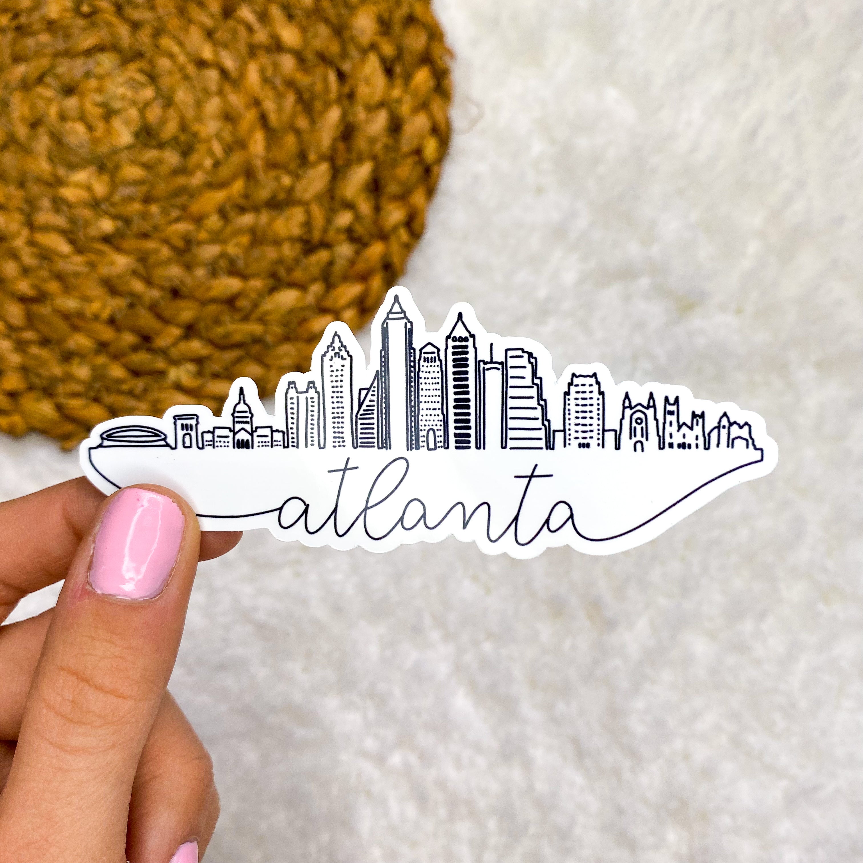 Atlanta Sticker Atlanta Cityscape Sticker – Slik Art and Design