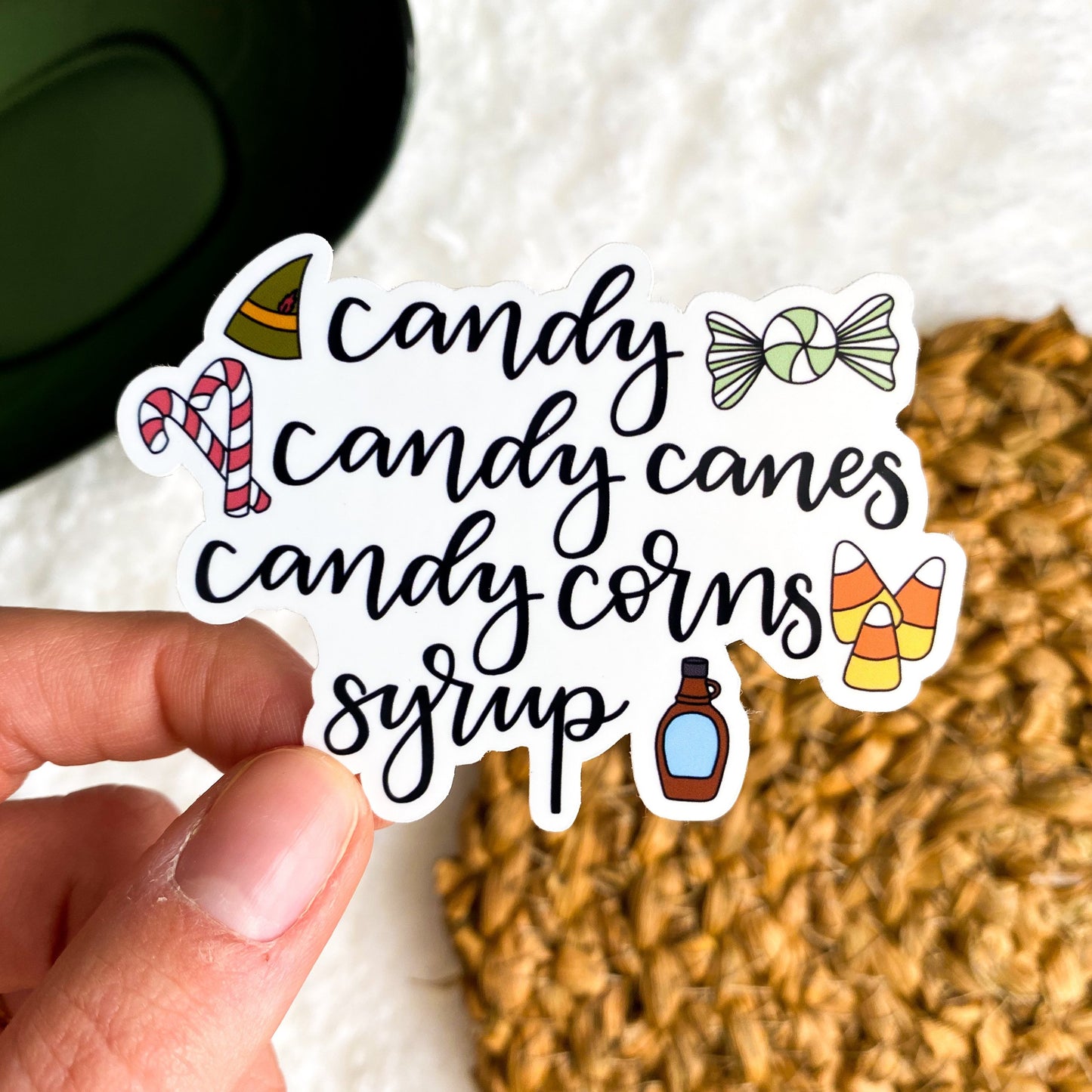 Four Main Food Groups Candy Sticker