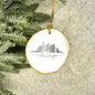 Chicago Skyline Wood Slice Ornament