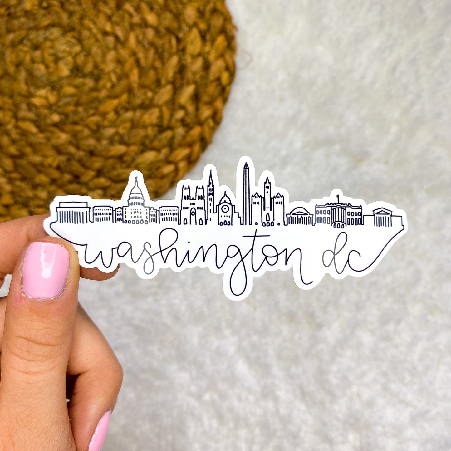Washington DC Cityscape Sticker