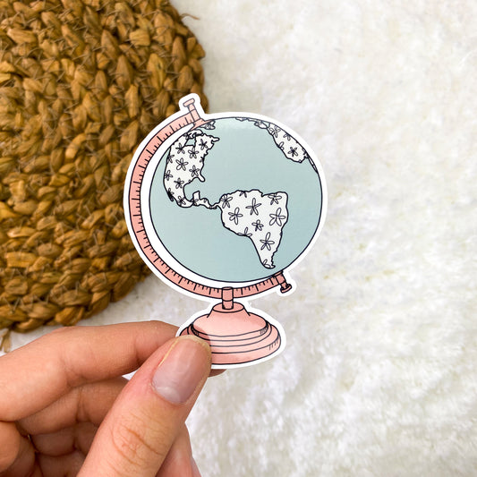 Flower Globe Sticker