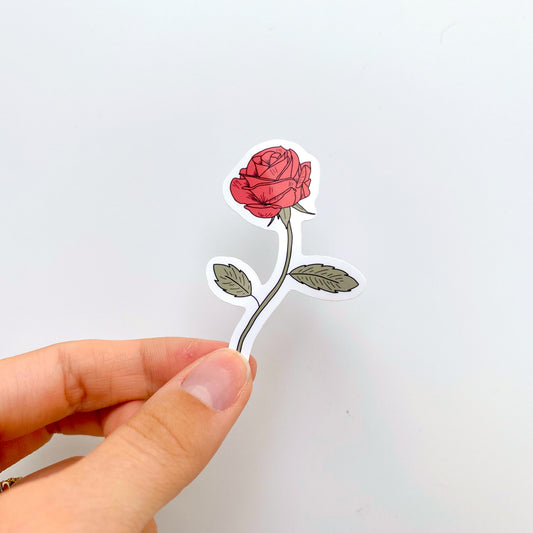 June Rose Birth Month Flower Sticker