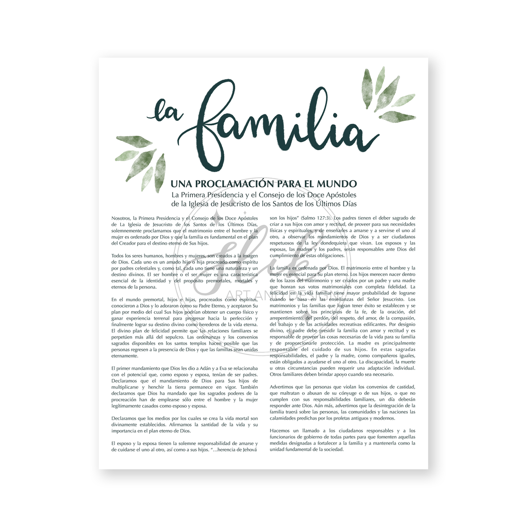 La Familia: Una Proclamación para el Mundo Digital Print