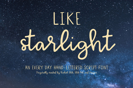 Like Starlight Handwritten Script Font *Personal License*
