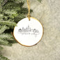 Mexico City Skyline Wood Slice Ornament