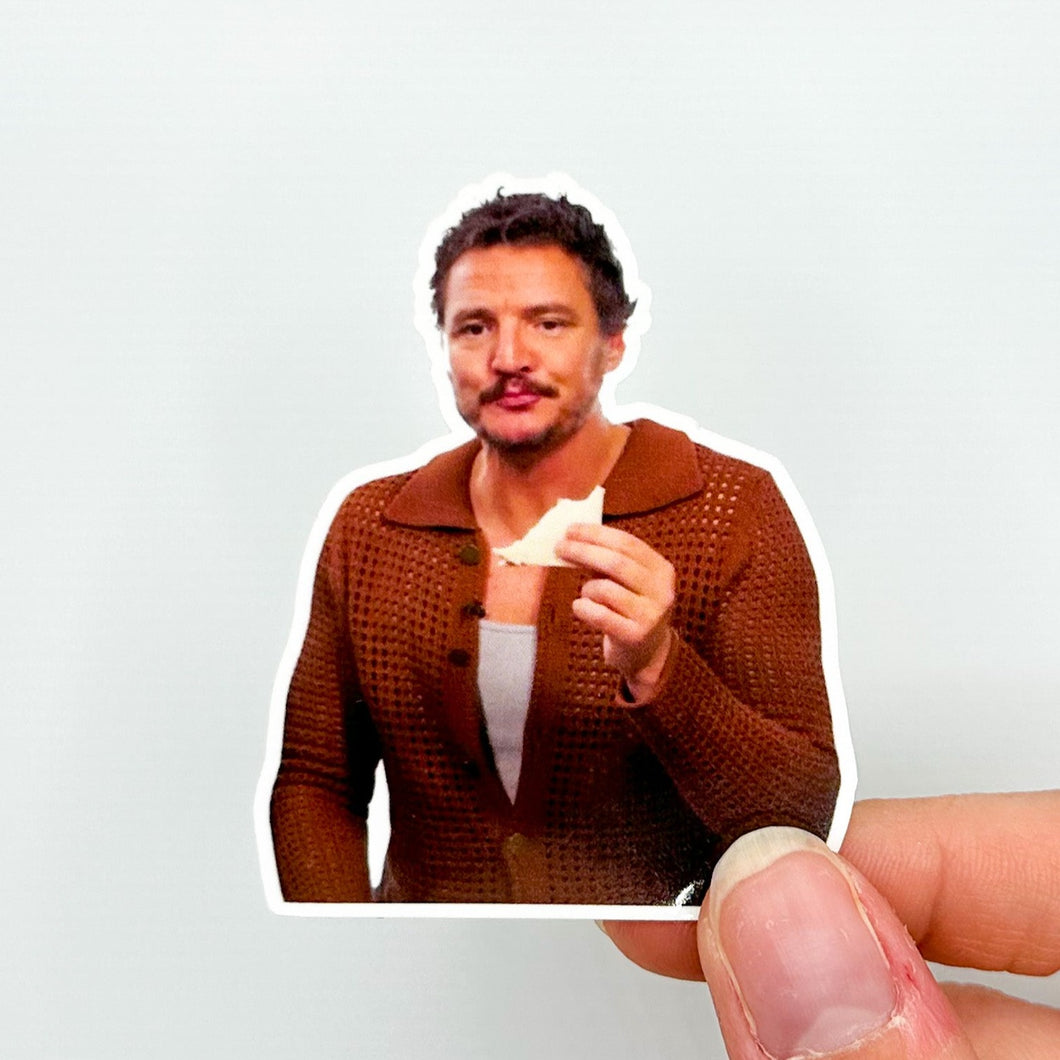 Pedro Pascal Toast Sticker