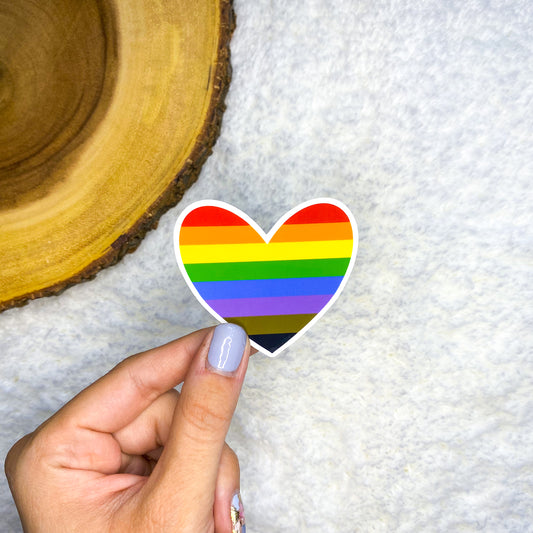 Rainbow Heart Sticker