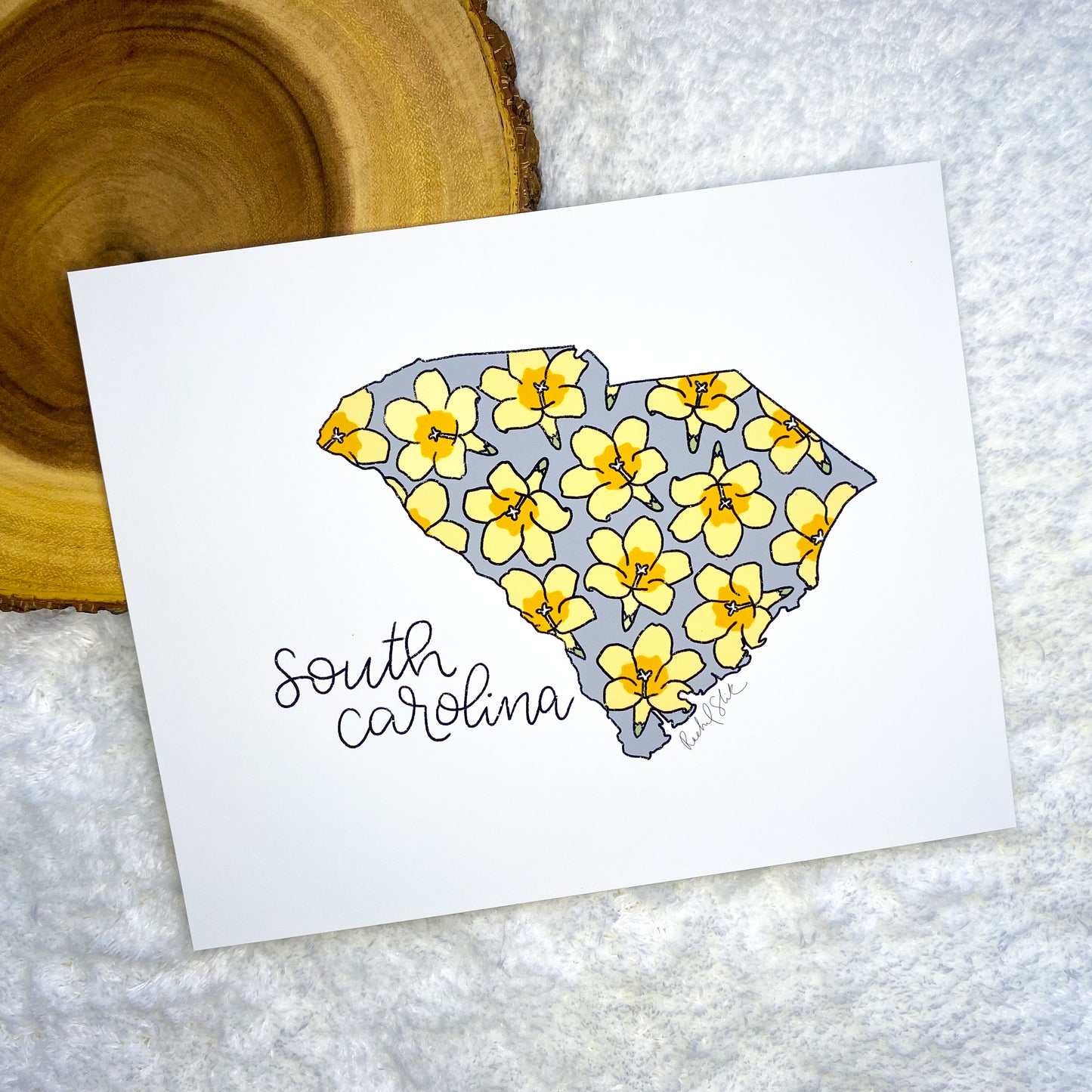 South Carolina Jessamine State Flower Print