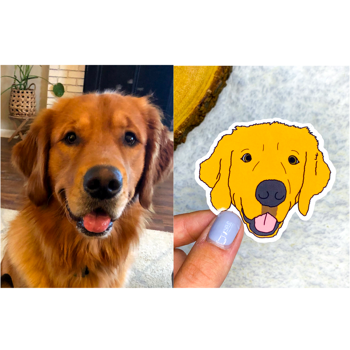 Custom Dog Sticker – Slik Art and Design
