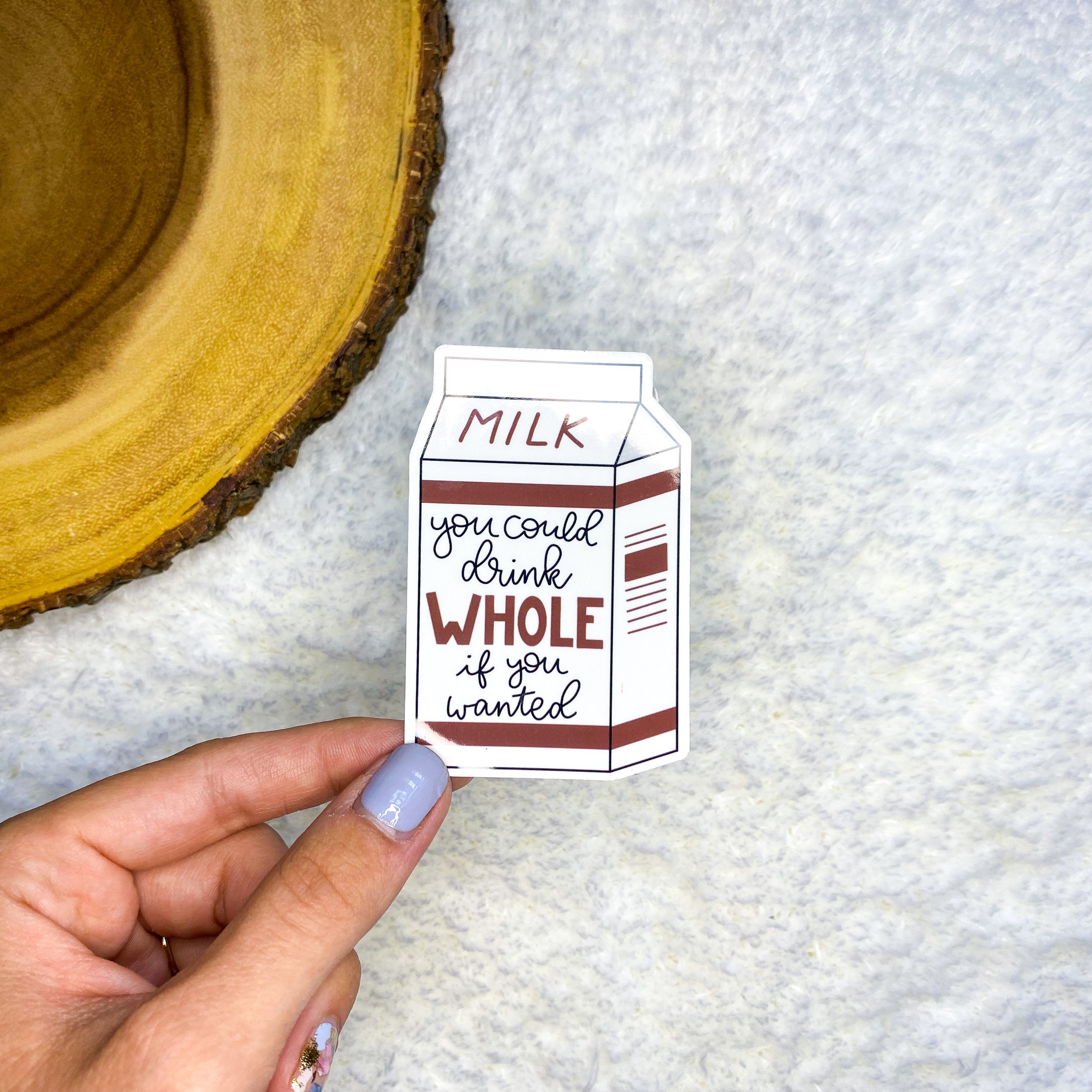 Milk Container Sticker Whole Milk Sticker – Slik Art and Design