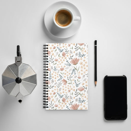 Watercolor Floral Spiral notebook