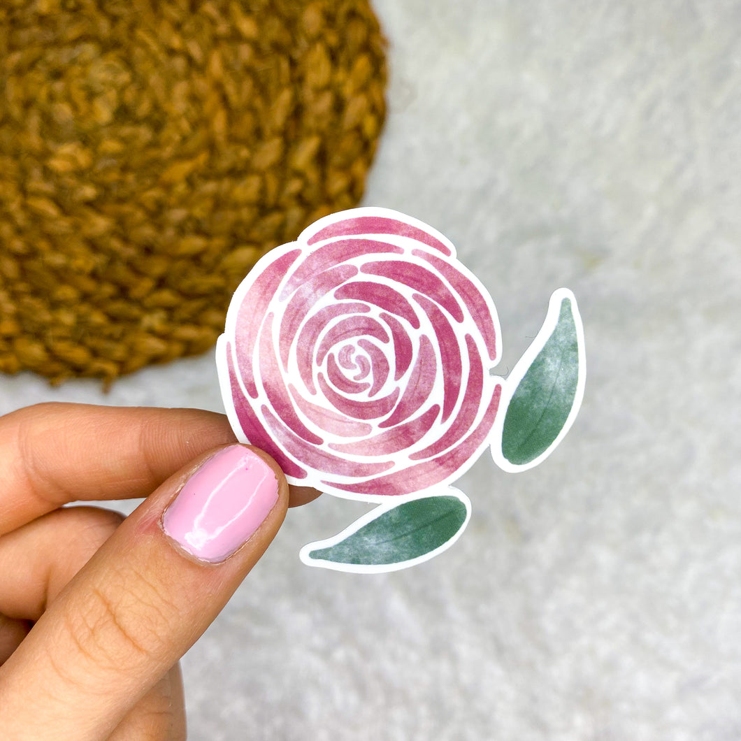 Watercolor Rose Sticker